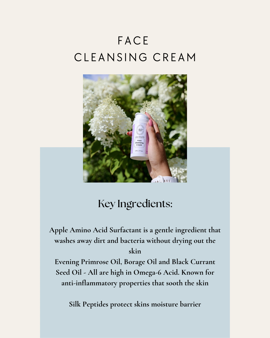 Face Care Set - Face Cream, Face Cleanser & Exfoliating Grains